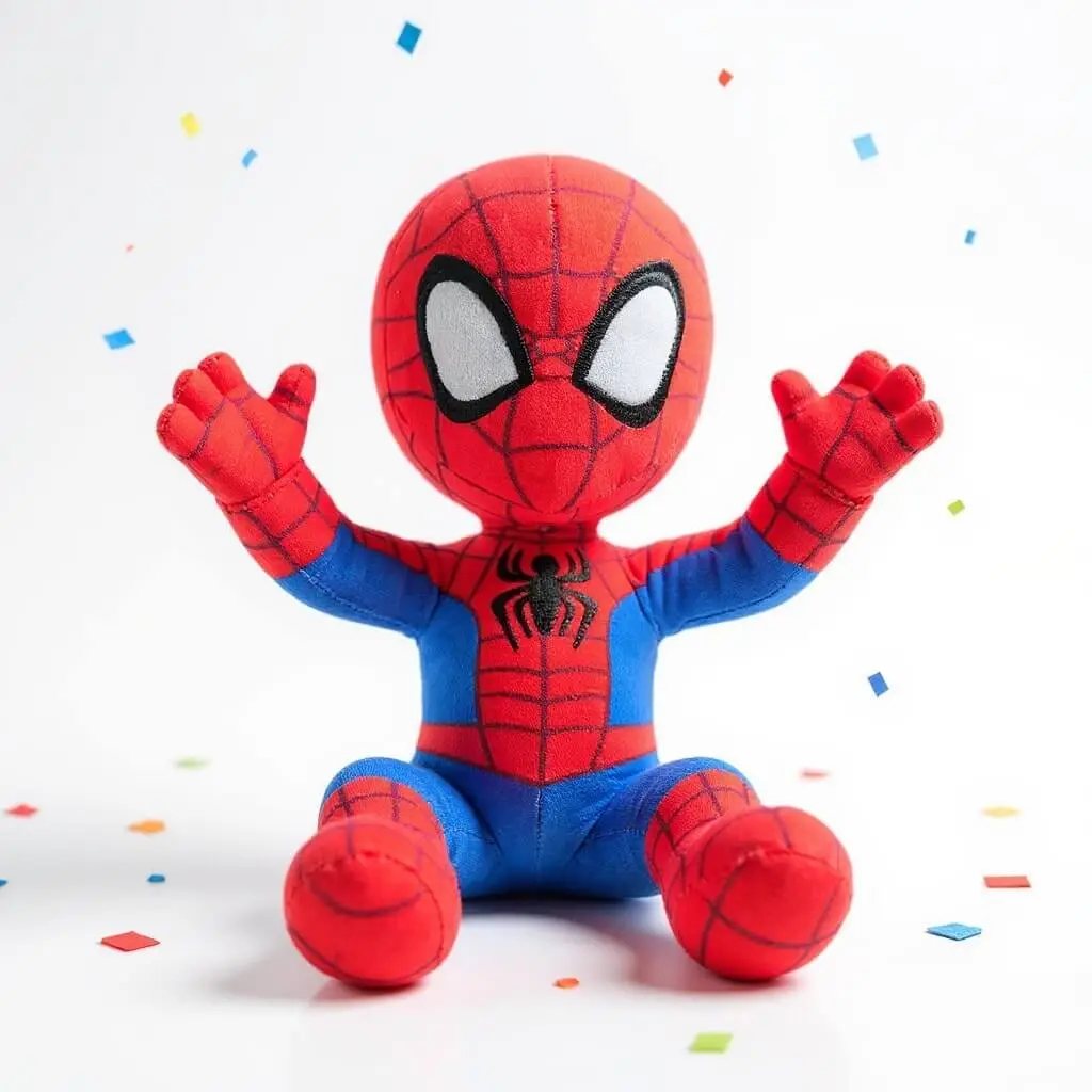 Plush toy in a bright polished product scene
