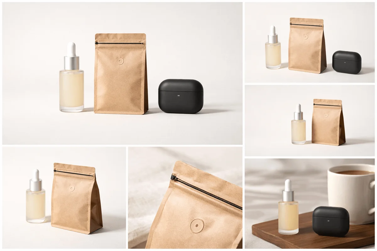A product listing grid showing multiple angles of a single product