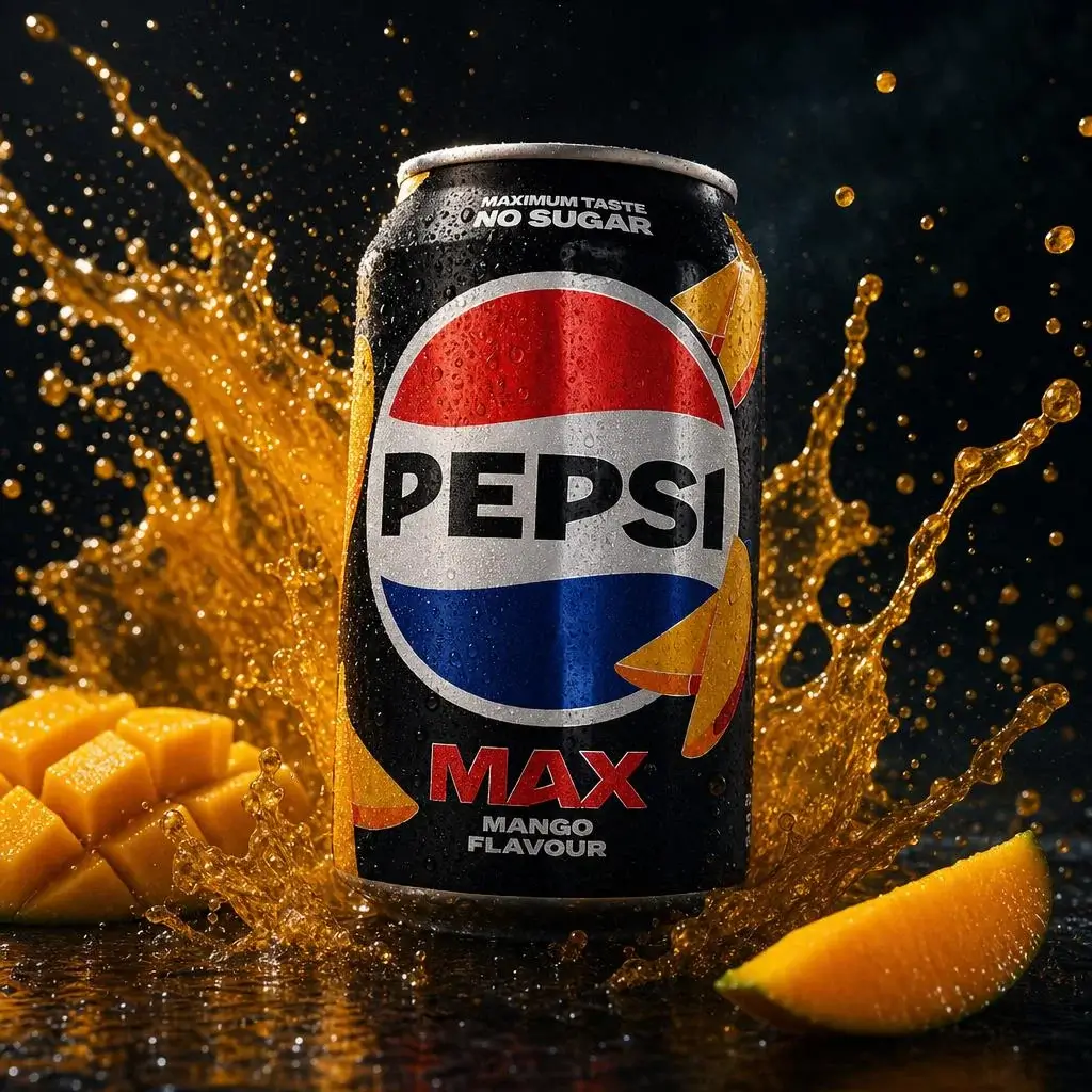 Generated soda can splash campaign scene
